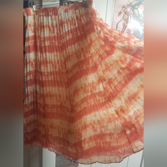 Dress Barn Dresses & Skirts - Coral Tie Dye Maxi Skirt - Dressbarn XL